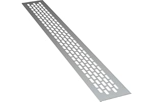 sossai® Griglia di ventilazione in alluminio - Alucratis (1 pezzo) | Rettangolare - dimensioni: 44 x 6 cm | Colore: alu | areazione