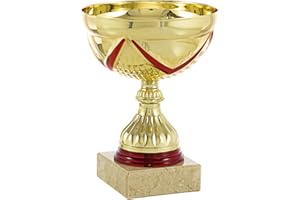 Art-Trophies TP117 Trofeo Sportivo Nastro Oro, Oro/Rosso, 15 cm
