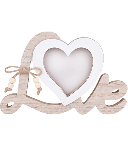 Cornice Portafoto 13x18 cm Legno Bianco Cuore - Mascagni Casa | Prima