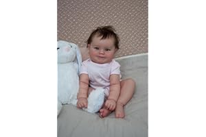 MineeQu 20 cali Tak głęboko ukorzenione włosy uśmiech Realistyczna Reborn Baby Doll Wykonana z całego ciała Silikon winylowy Anatomicznie poprawny Noworodek Lalki Zabawka do kąpieli dla dziewczynek