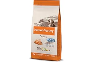TRUE INSTINCT Nature's Variety Original No Grain, Pienso para Perros Junior de todos los tamaños, Sin cereales, con Salmón sin espinas, 12kg