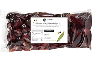 EDESMA Kalamata Oliven eingelegt in Salzlake, vakuumiert (500 g)