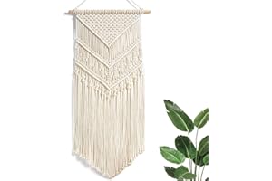 TARUMEDO Makramee Woven Wandbehang, Boho Wanddeko Wandteppich Chic Böhmische Tapisserie Gewebte für Haus Home Decor41cm (W) x 84cm (L)