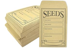 EPCDBBRT 150 Pieces Seed Envelopes, Brown Envelopes, Kraft Paper Envelopes, Reusable Envelopes, Multifunctional Storage Bags