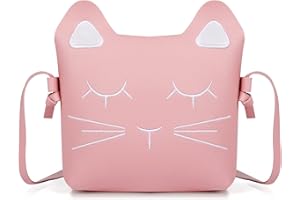 WolinTek Słodka mała torba na ramię dla dziewczynki, mała słodka torebka dla dzieci, księżniczki, mini torebki, kot Cross Body Messenger Bag z regulowanym paskiem dla dzieci i dziewcząt