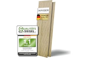KAISER plastic® Akustikpaneele | Farbe: Eiche | Wandpaneele in verschiedenen Formaten | Deko Wohnzimmer | Wanddeko in Holz | Akustik Paneele Wand | Lamellenwand (240 x 60 cm - 2STK.)