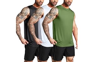 Boyzn Tank Top Herren 3er Pack Training Fitness Bodybuilding Tankshirt Schnelltrocknendes Muskelshirt Ärmellos Weste für Men