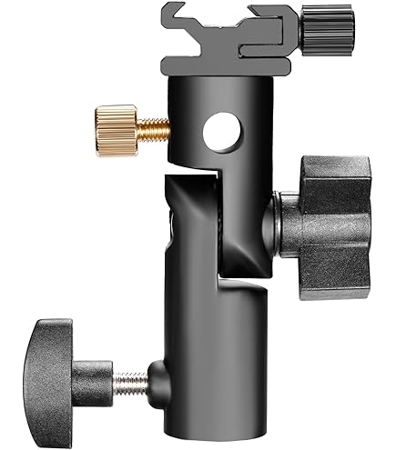 Morsetto Riflettore Per Fotocamera 2 Pezzi - Supporto In Lega Alluminio Per Flash E Luci LED, Nero - Foto 6