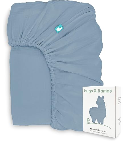 Bella Coterie Luxury Bamboo Viscose Crib Sheet – Coastal Blue, 400 Thread Count, OEKO-TEX Certified, Fits Standard Crib Mattress - View #4