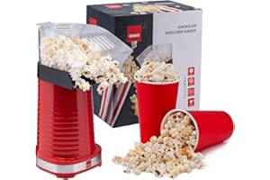 SENSIOHOME Sensio Home Popcorn Maker 1200W | Gourmet Popcorn Machine | Best Air Popcorn Popper - Fat Free and Healthy