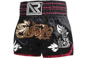 YOOJIA Pantalones Cortos De Muay Thai para Niños Pantalones Cintura Elástica Calzoncillos De Boxeo Pantalones para Kickboxing MMA