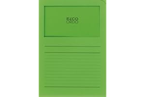 Elco Ordo 73695.62 "Classico" Cartellina con Finestra - Verde brillante - confezione da 10