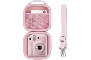 RIYADAone Hartschalen Schutzhülle Tasche Geeignet für INSATX mini 12 / INSTAX mini 11 Sofortbildkameras (Blossom Pink)