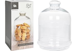 EXCELLENT HOUSEWARE VARZI Dal 1956 - Biscottiera In Vetro, Classica, 14x18cm