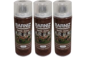 H HANSEL HOME Barniz Satinado Pintura Spray Multicolor 400 Ml - Pack de 3 Unidades