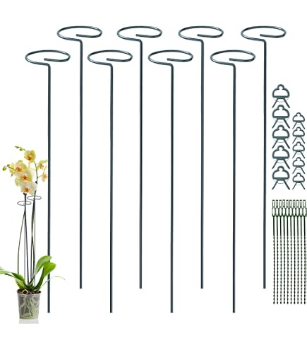 Lot De 6 Supports Pour Plantes Réglables 30-90 Cm - Avec Clips Et Attaches, Pour Tomates, Pivoines, Orchidées
