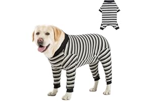 DoggieKit Dog Surgical Recovery Suit for Dogs After Surgery, Dog Recovery Shirt, Pet Anti-licking Surgery Suits, Pet Surgical Suit Puppy Onesie Bodysuit for Small Medium Dogs (Black, M)