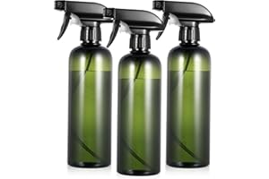 HAOCHEN 3 Pcs 500ml Botellas de Spray Vacías, Botella Spray Pulverizadores de Plantas, Botellas de Agua de Pulverización de Plástico para Limpieza de Cocina Jardinería Peluquería Plantas(Verde Oscuro)