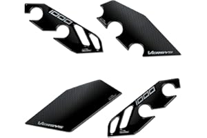 Resin Bike Aufkleber für Motorrad Kompatibel mit Kawasaki Versys 1000 2019-2020. Einstiegsleistenschutz vor Stößen und Kratzern. Paar 3D-Harzklebstoff – Stickers - Made in Italy