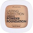 Collection Cosmetics, Lasting Perfection Buildable Powder Foundation, Medium Coverage, Lightweight Feel, Matte Finish, Biscuit, 7.5g