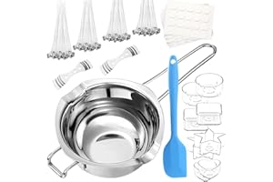 HJFH Bain Marie Melting Pot 600ml en Acier Inoxydable 304 Casserole à Fondre Chocolat Creuset pour Bain-Marie avec Poignées 2 Becs pour Chocolat Fromage Sucre Beurre Caramel Bougies