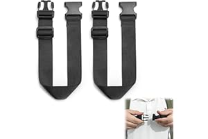 ZYPHONX 2 PCS Bum Bag Extender, Belt Extender for Fanny Pack Strap Extension, Waist Bag Belts, Adjustable Backpack Chest Strap, Black, 40 cm / 15.7 in