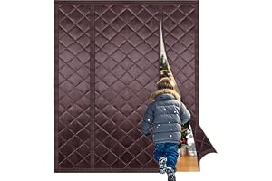 Magnetisk isolerad dörrgardin 160 x 220 cm vinter väderbeständig och brusreducerande energibesparande filt brun polyester för