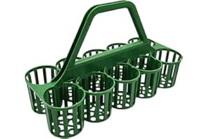Chabrias Ltd 10 Hole Glass & Pint Carrier – Green Bar/Beer Garden Glass Collecting Basket - Heavy-Duty Plastic, 475×215×310 mm - Pub, Hospitality & Event Drinks Carrier, Perfect for Events (1)