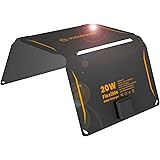 FlexSolar Pannello Solare Portatile da 20W, USB QC3.0 e CC 12V 1,5A Caricatore Solare Pieghevole per Cellulare Power Bank IP6