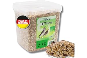Eggersmann volaris 3kg Fettkörner | Vogelfutter Wildvögel ganzjährig | Wildvogelfutter für das ganze Jahr | Fettreiches Streufutter für alle Vogelarten