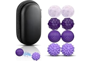 JoyJoyful Pack of 8 Magnetic Balls Fidget Toys Adults, Magnetic Balls, Sensory Toy, Stress Balls with Silicone Case, Autism Anti-Stress Toy, Sensory Toy, Sensory Ball (Purple)