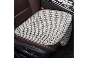 YUNZLAN Ice Silk Car Seat Cushion,Breathable Cool Comfort Car Drivers Seat Covers, Universal Car Interior Seat Protector Pad for Car Truck Vehicle SUV (grey, 1pcs Front pad)