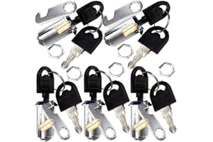 LSGOODCARE Ltsstoreuk 5Pack Security Mailbox Lock Cabinet Drawer Cupboard Cam Lock 30Mm with 10 Keys, Each Lock with Same Key