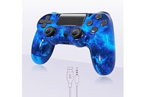 AUFGLO Dual Vibration Drahtlos Controller für Ps4/Ps4 Pro/Ps4 Slim (sky blue)