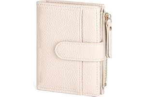 RRANCharltu Purses for Women Small Women Wallets Soft Leather Ladies Purse Card Holder with Zipper Coin Pocket and Multiple Card Slots, White