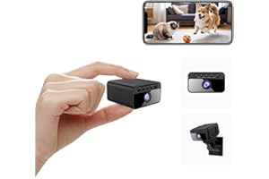 AOBOCAM Mini Spy Camera WiFi Hidden Camera 4K, Covert Security Camera with Night Vision, Motion Detection, 5H Battery, SD Card & Cloud Storage, App Control (Black 1)
