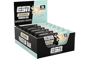 ‎ESN ESN Designer Bar Box, Almond Coconut, 12 x 45 g, der ideale Snack mit bis zu 14 g Protein pro Riegel - made in Germany