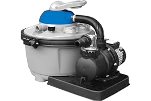 Spid'O 2943 Groupe de Filtration pour Piscine, Combo 6, Kit Pompe avec Filtration Aqualoon (balles filtrantes),6 m3/h pour Piscine jusqu'à 25m3