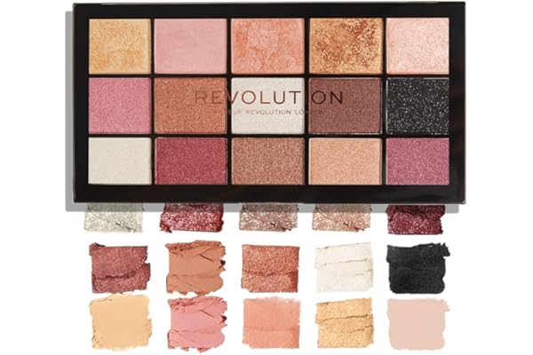 Makeup Revolution, Palette d'ombres à paupières Reloaded, Affection, 15 nuances, 16.5g