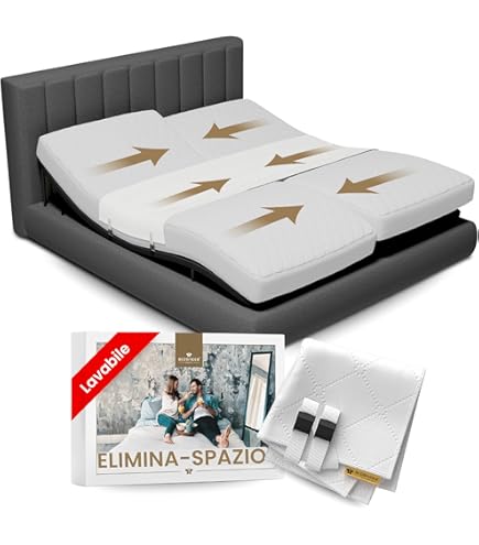 6 Ferma Materasso Antiscivolo In Acciaio – Supporti Laterali Regolabili Per Unire Materassi Singoli O Stabilizzare Il Letto