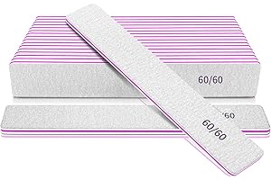 METEOROCK Limes A Ongles Grains 60/60, 12 Pièces Limes A Ongles Professionnelle, Lime à Ongles Pour Les Ongles En Gel Acrylique, Lime Ongle Carrées Double Face, Lime A Ongles Pour Salon De Coiffure