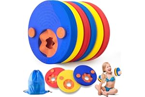 TUTUKYLE 6PCS Manguitos Piscina para Niños, EVA bebé Flotadores de Piscina Espuma, Piscina Discos Flotadores con Bolsa de Almacenamiento Portátil, para Niños de 2-6 años