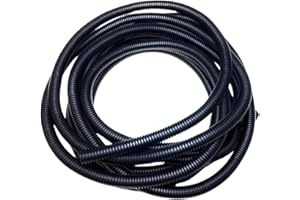 ON1SHELF Black Corrugated Conduit Split Plastic Flexible Cable Tidy Solution Tube Trunking 13mm - 5m