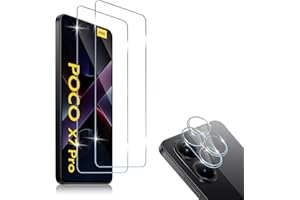 HidWee Schutzfolie Kompatibel mit Xiaomi POCO X7 Pro 5G für Panzerglas, 2 Stück Schutzglas & 2 Stück Kamera Schutzfolie, 9H Härte Anti-Kratzer Schutz Glas, HD Displayschutzfolie & Kameraschutz