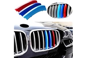 Goodream Tri-Coloré Insert de Calandre Compatible avec BMW 2007-2013 E70 X5 et 2008-2012 E71 X6 7 faisceaux Centre Kidney Grill