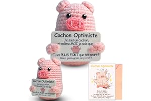 Sparkle x Lab Cochon Positif en français, Peluche Cochon Personnalisée, Patate Français Positive, Cadeau Original & Inspirant, Cadeau Anniversaire pour Homme Femme Enfant Couple Collegue
