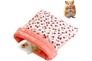 Ourdort Meerschweinchen Bett, Plüsch Meerschweinchen Bett, Kuschelhöhle, Waschbar,Winter,meerschweinchen Haus, Kleintierhaus für Chinchillas,Hamster, Igel,Frettchen,Bartagamen (Rosa)