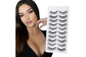 Faux Cils Naturel court 3d Doux 10 paires Réutilisable Cat Eye Fake Lashes Waterproof les faux cils Wispy Minces Bande False par Glowing Win