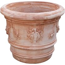 Vaso Terracotta Toscana 68x49 Cm - Grande, Fatto A Mano, Resistente Al Gelo, Made In Italy - Foto 3