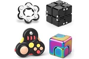 LNCOJOLM Fidget Spinner Fidget Pad Controller Infinity Cube für Kinder Erwachsene, Metall Finger Hand Spinners Sensorik Spielzeug Stress Angst Relief Geburtstag Geschenk